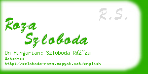 roza szloboda business card